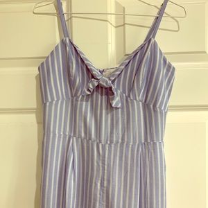 JCrew blue and white striped jumpsuit